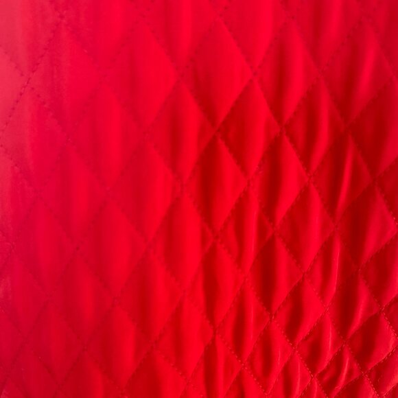 Briggs New York women's size 16 red snap front long sleeve collared quilt jacket - Picture 10 of 13